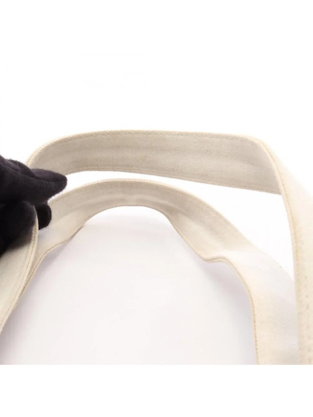 Chanel Tote Bag Window Line Black White Canvas Windows Mademoiselle